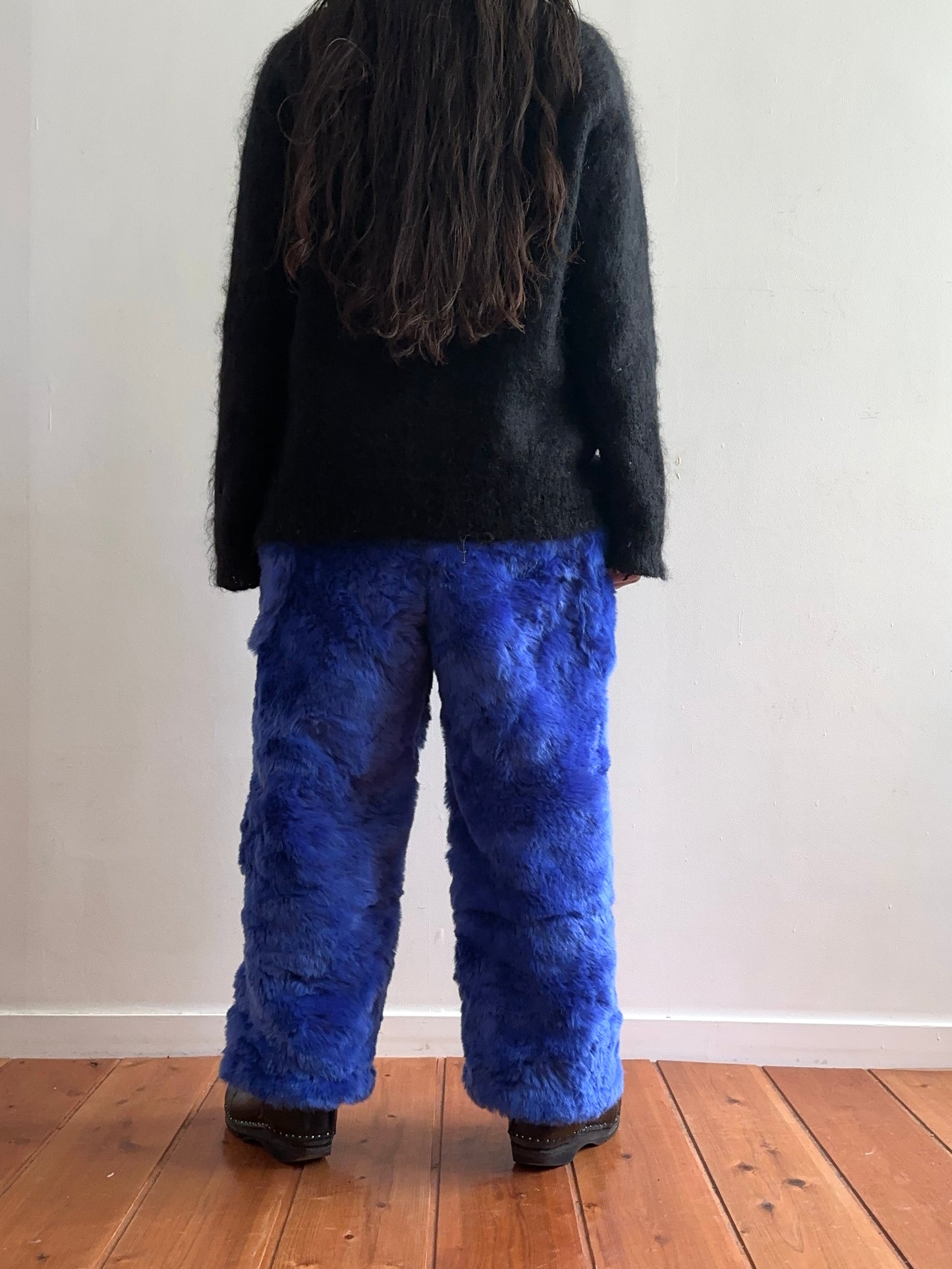 old fur pants / lapis lazuli