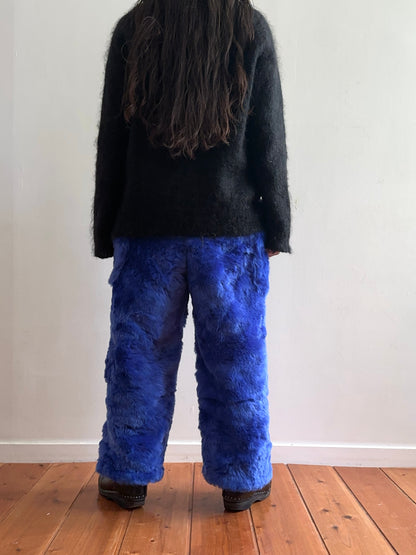 old fur pants / lapis lazuli
