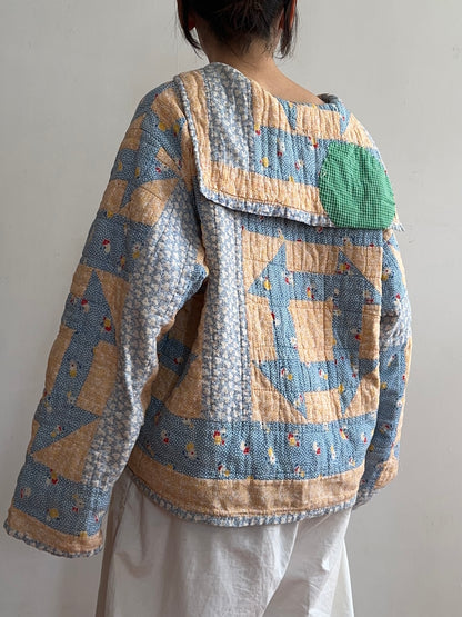 antique quilt sailor shirt