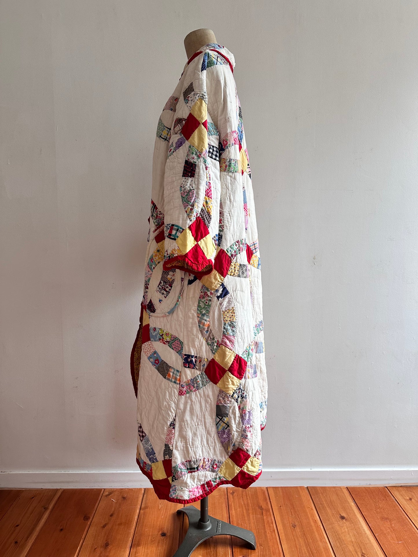 old quilt dress coat