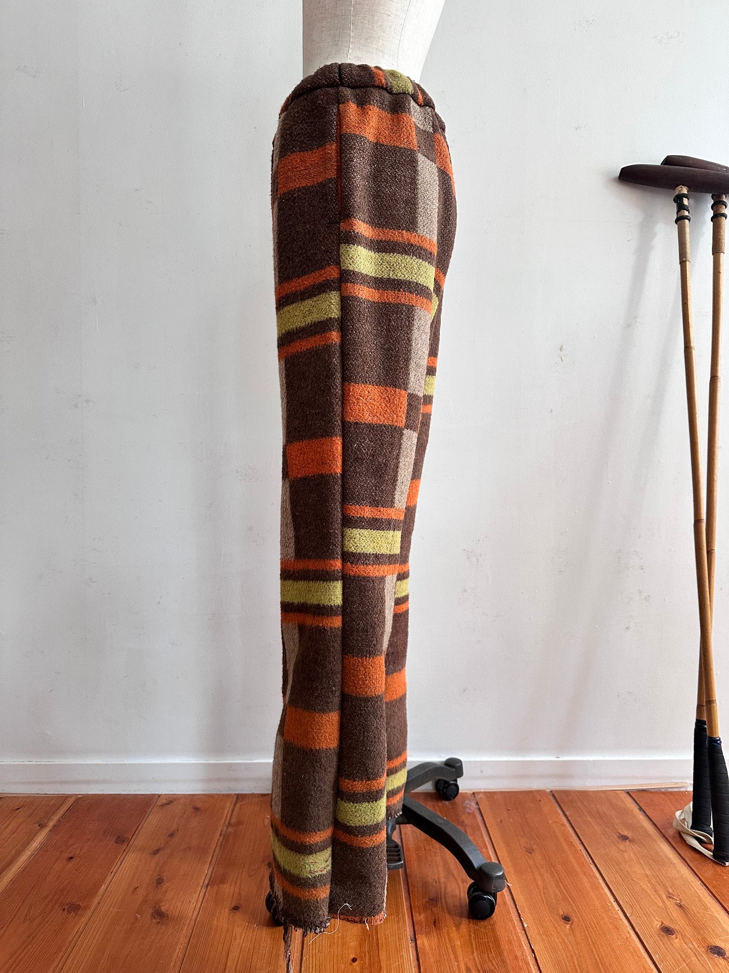 old blanket slim flare pants