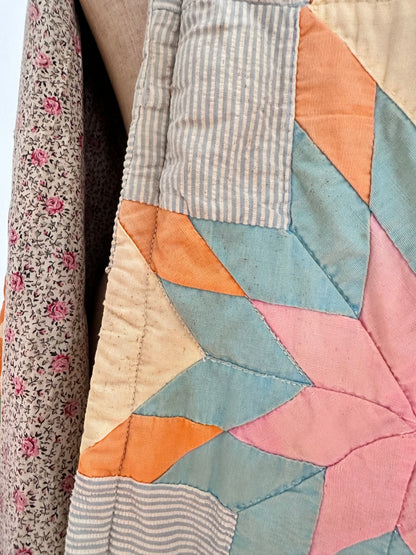 old quilt dress coat