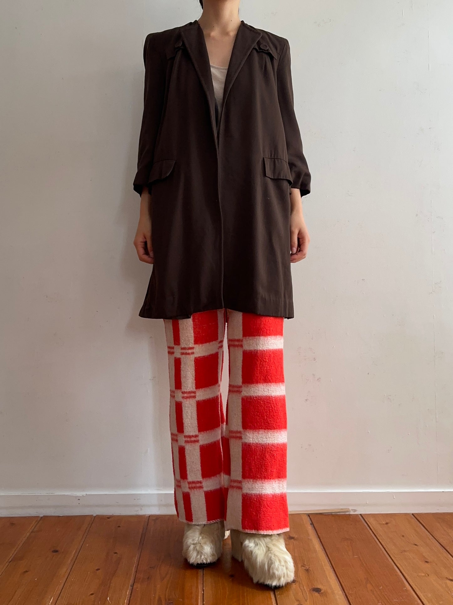 old blanket slim flare pants