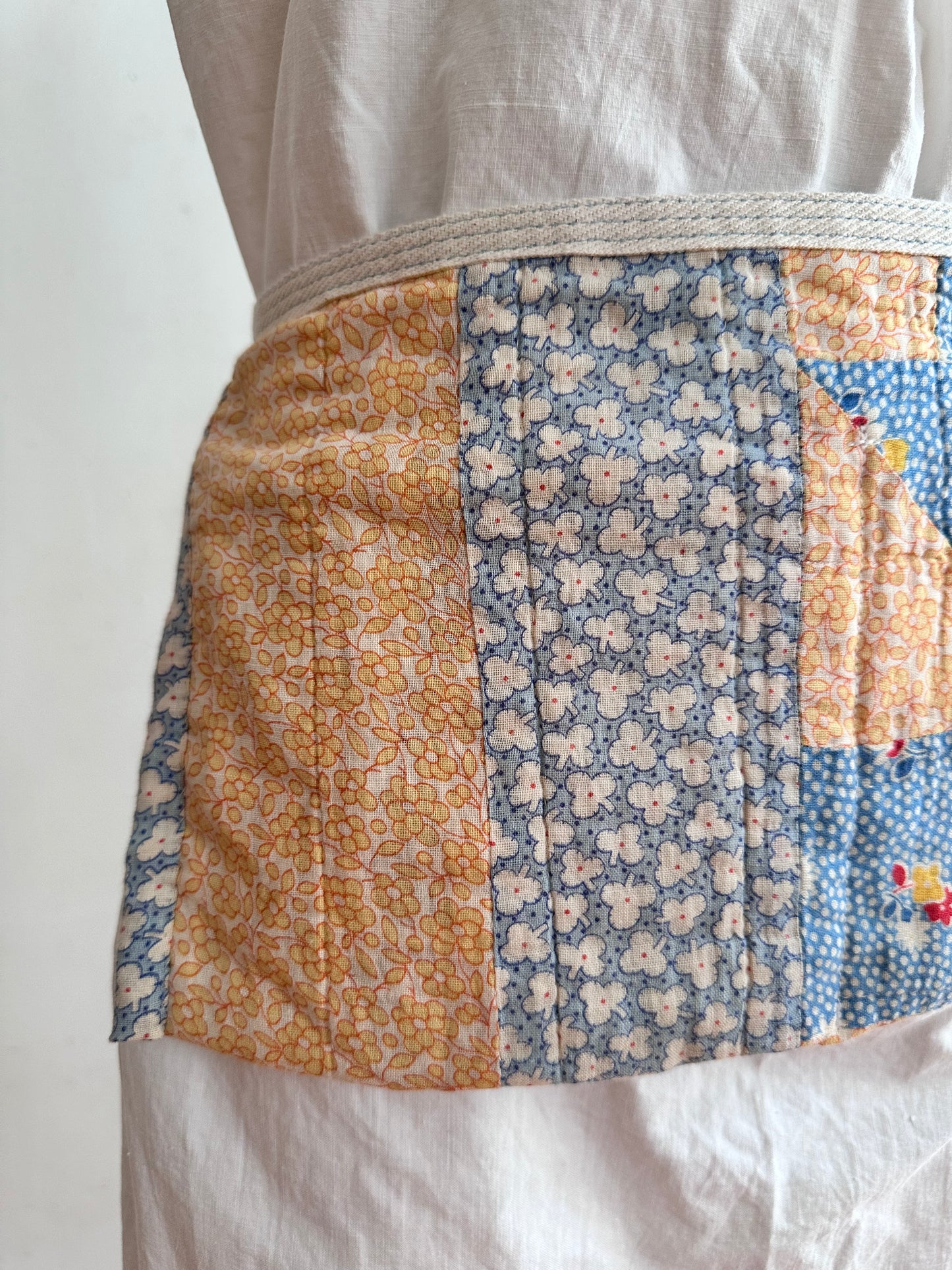 old quilt work apron