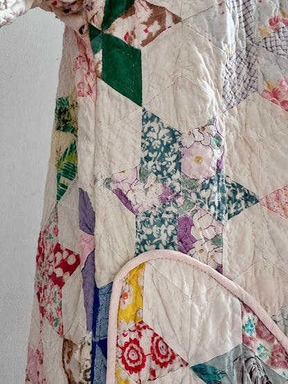 old quilt dress coat