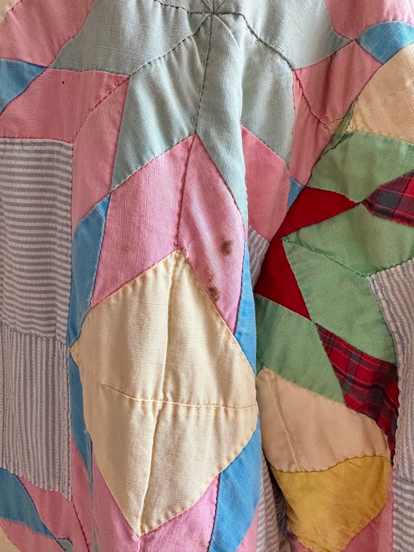 old quilt dress coat