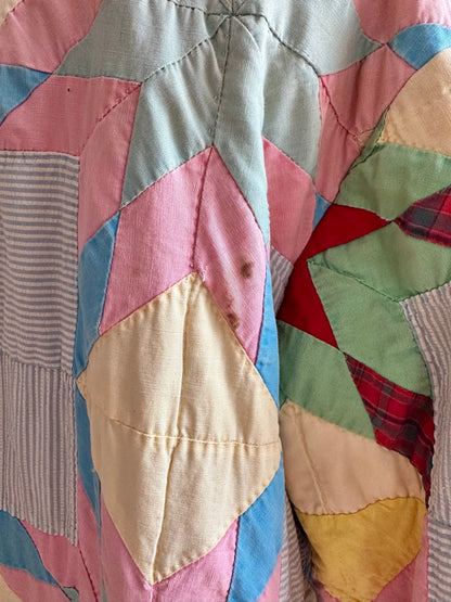 old quilt dress coat