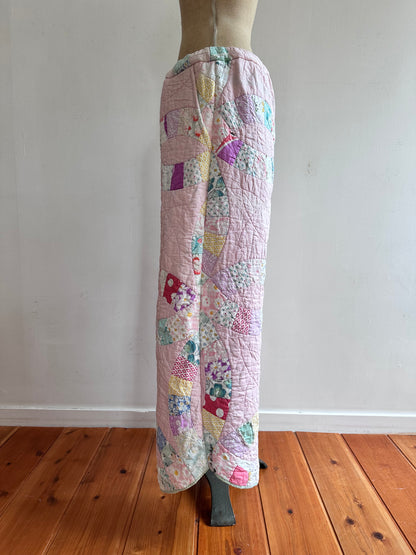 old quilt wide pants