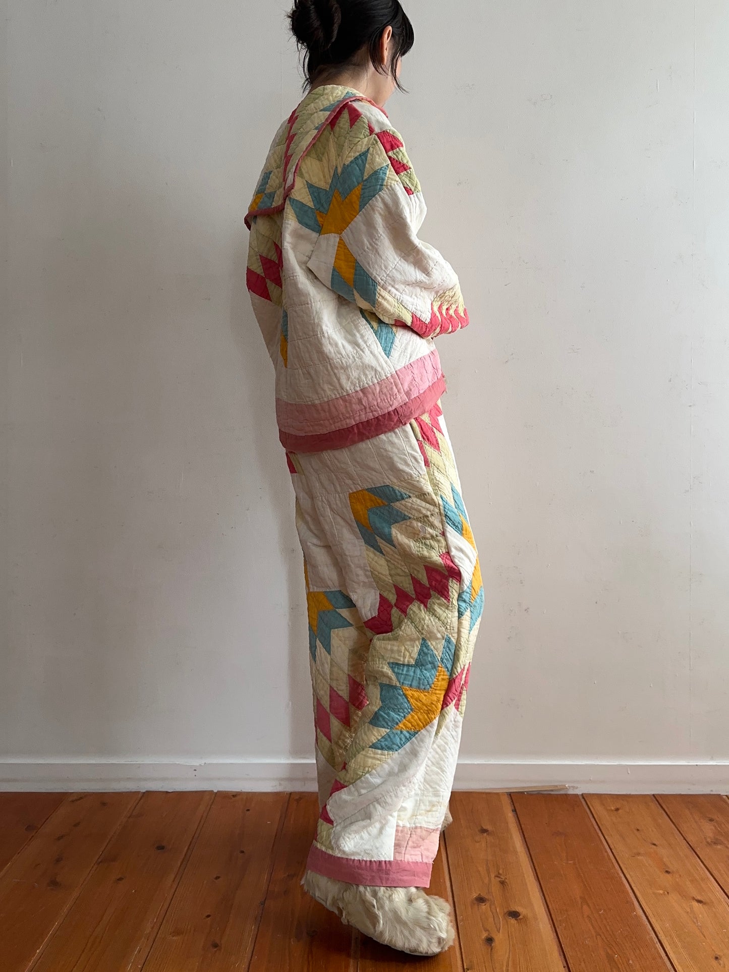 antique quilt pants