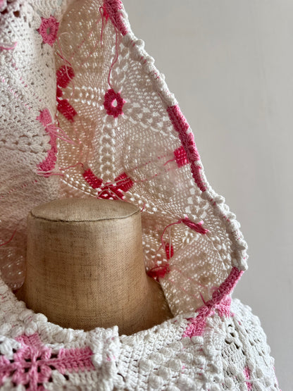 old crochet lace parka