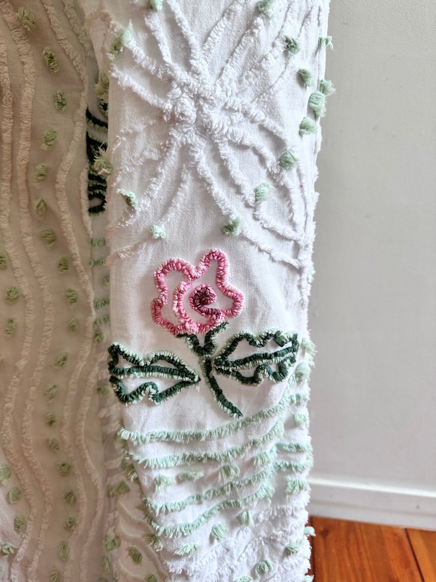 old chenille slim flare pants / muscat