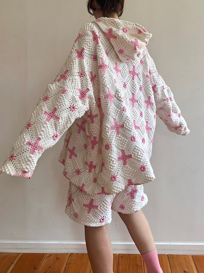 old crochet lace parka