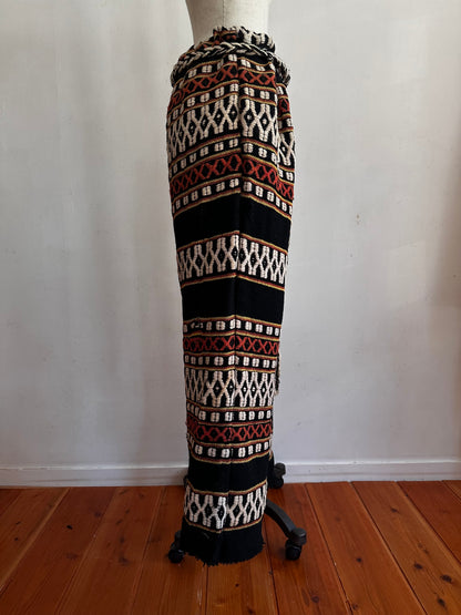 old handwoven textile set-up