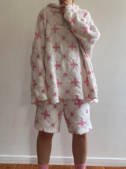 old crochet lace parka