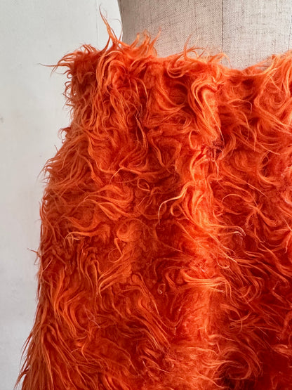 old fur short pants / orange