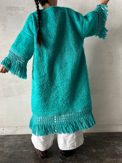 old fur fringe dress