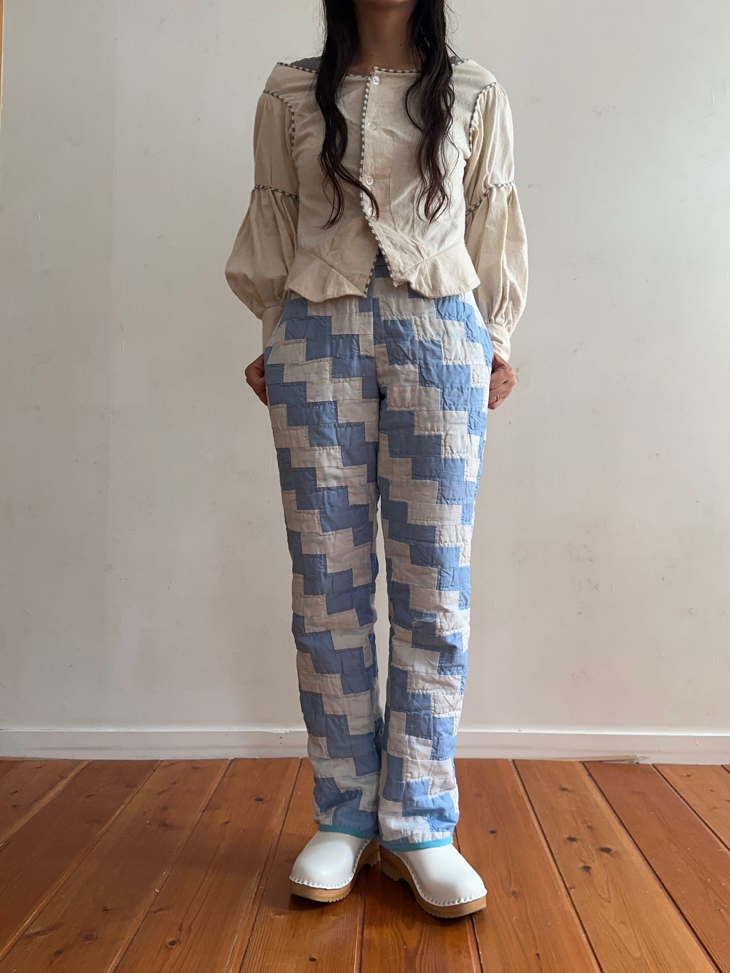 old quilt slim pants