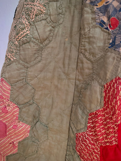 old quilt gather skirt