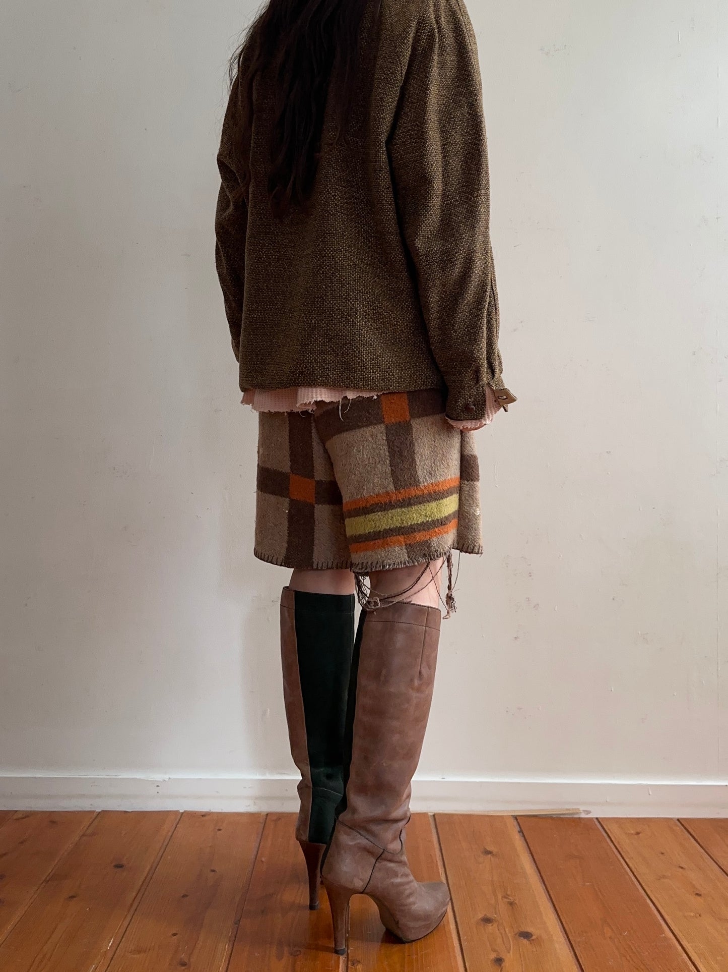 old blanket short pants