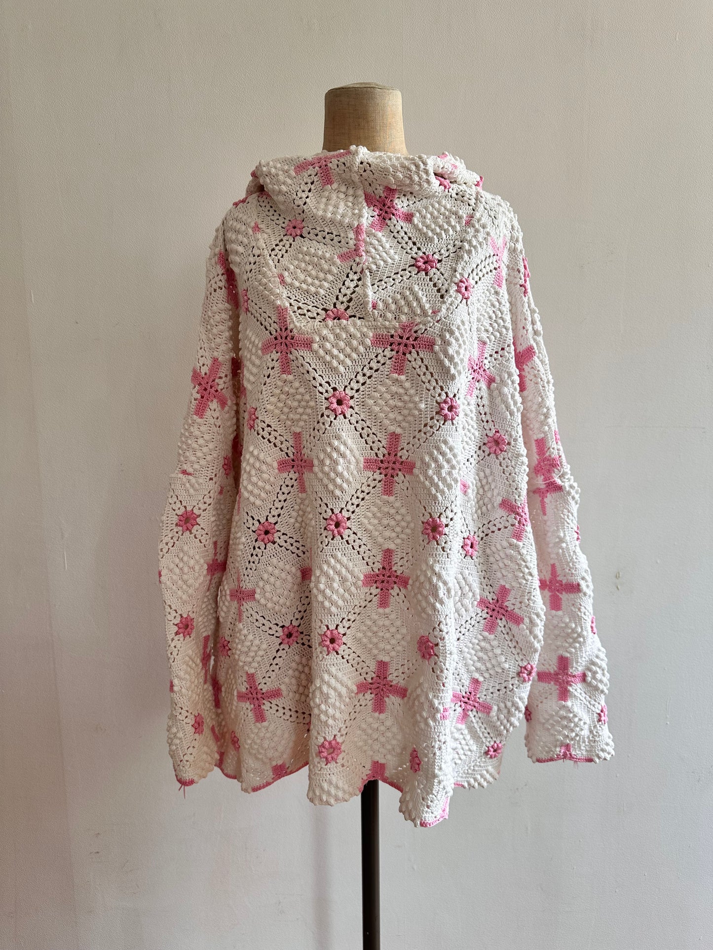old crochet lace parka