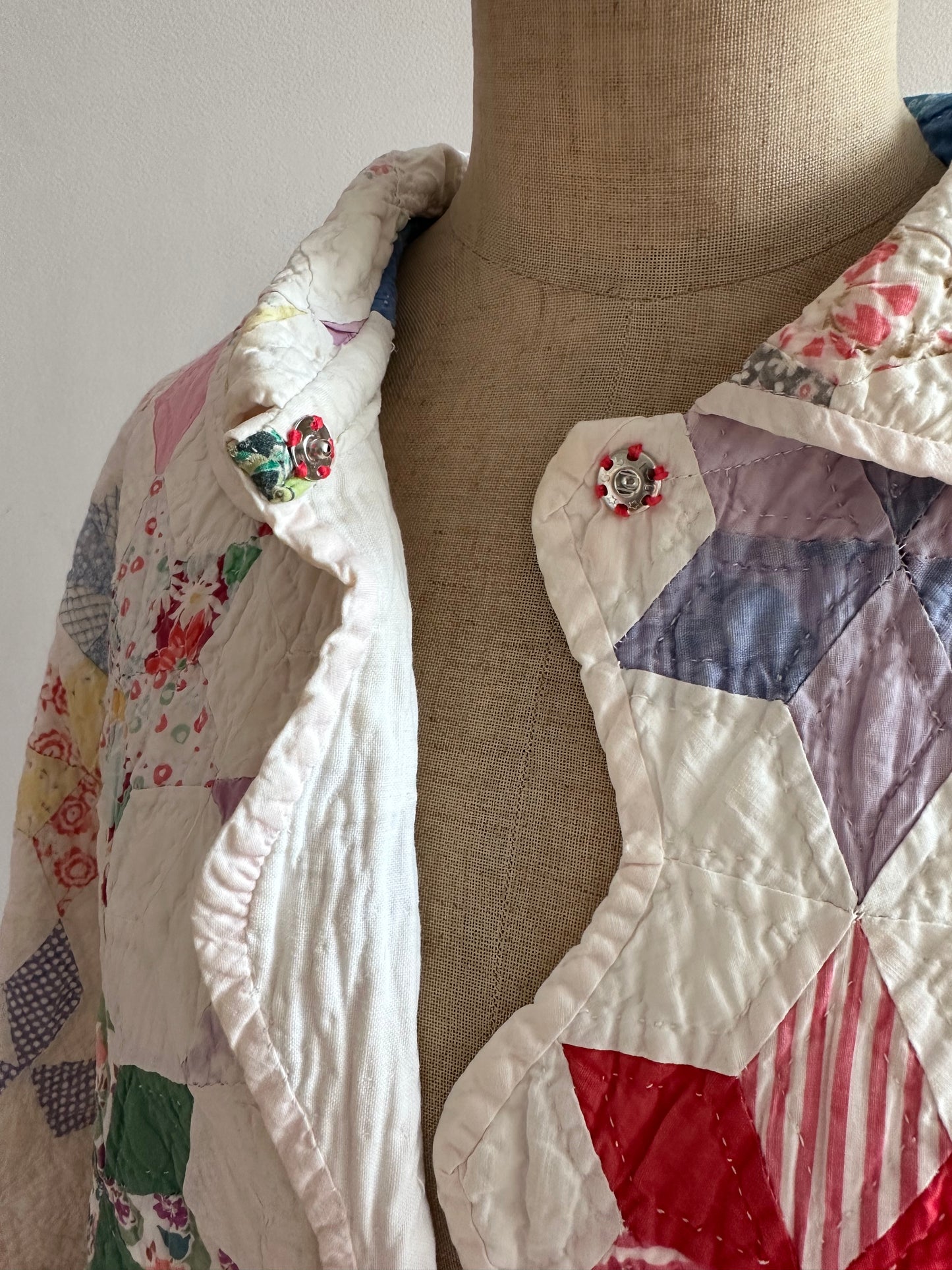 old quilt dress coat