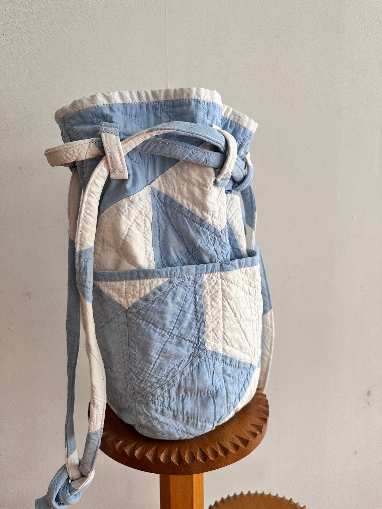 old quilt pocket bag