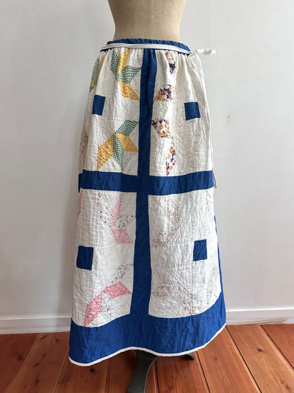 old quilt gather skirt