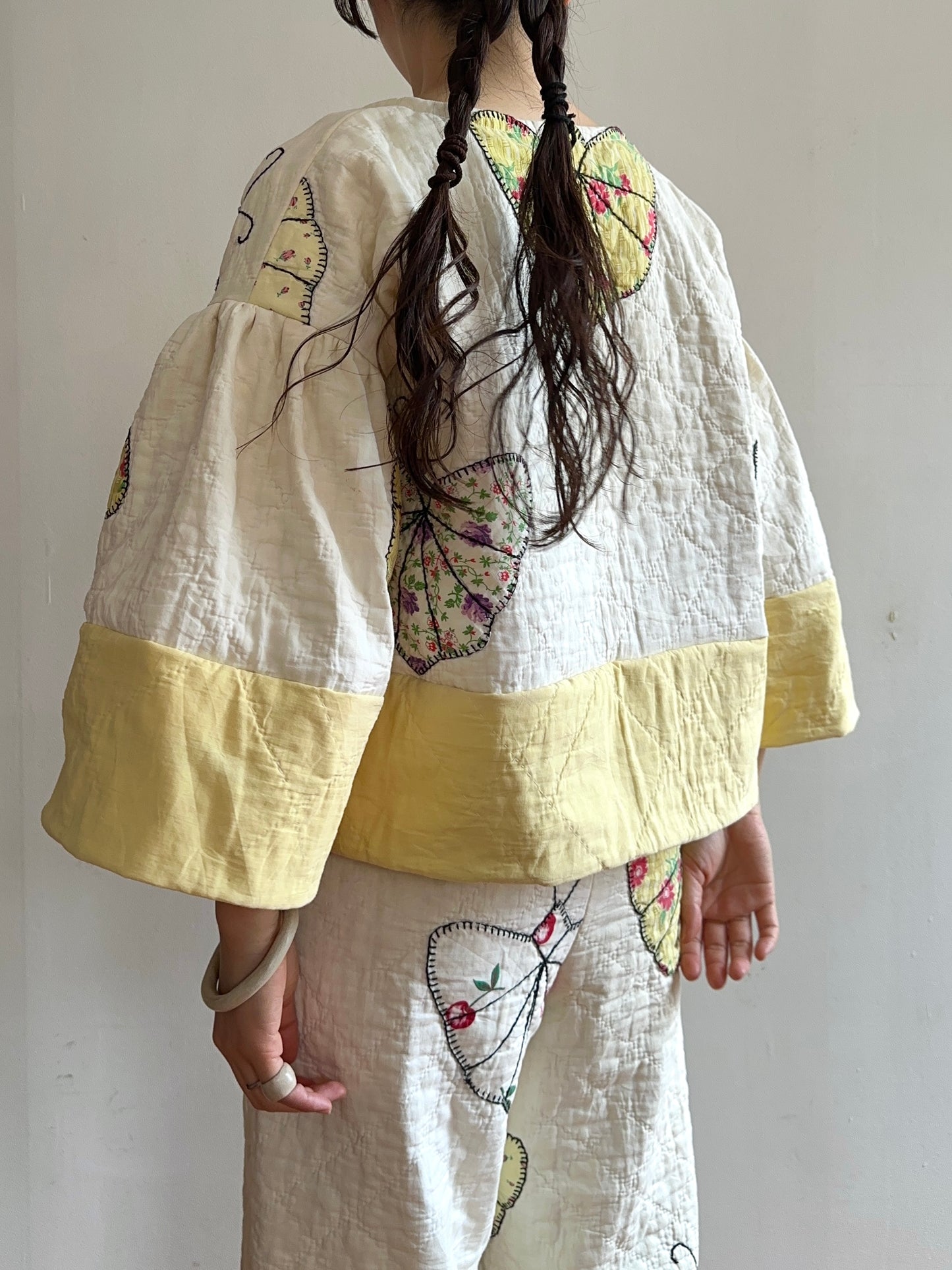 old quilt butterfly puff tops