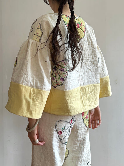 old quilt butterfly puff tops