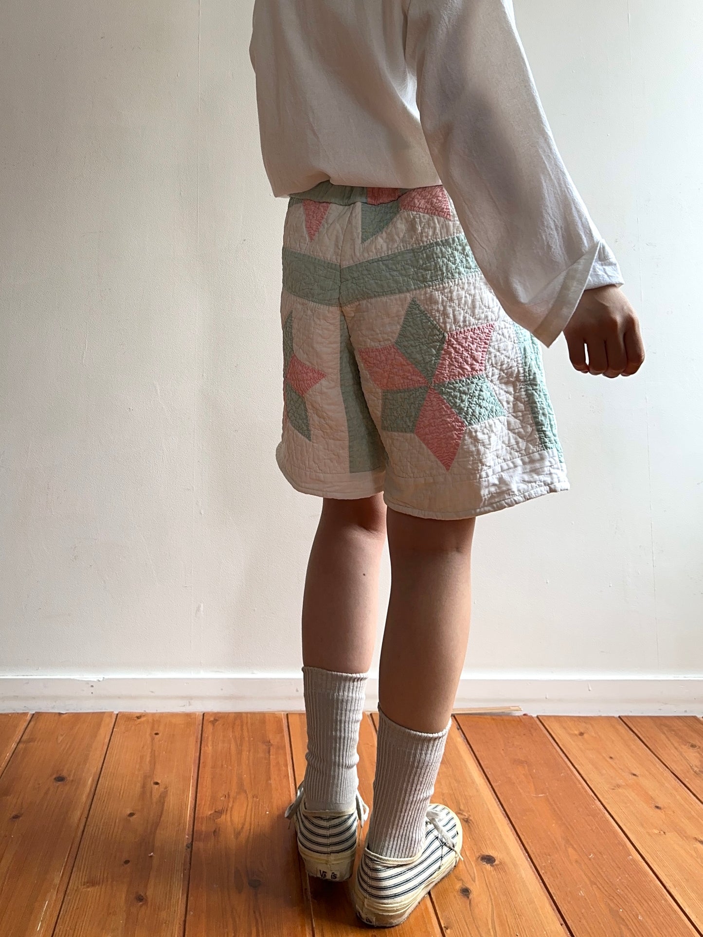 old quilt short pants
