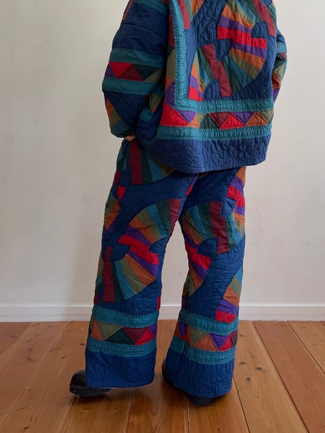 old quilt tuck wide pants