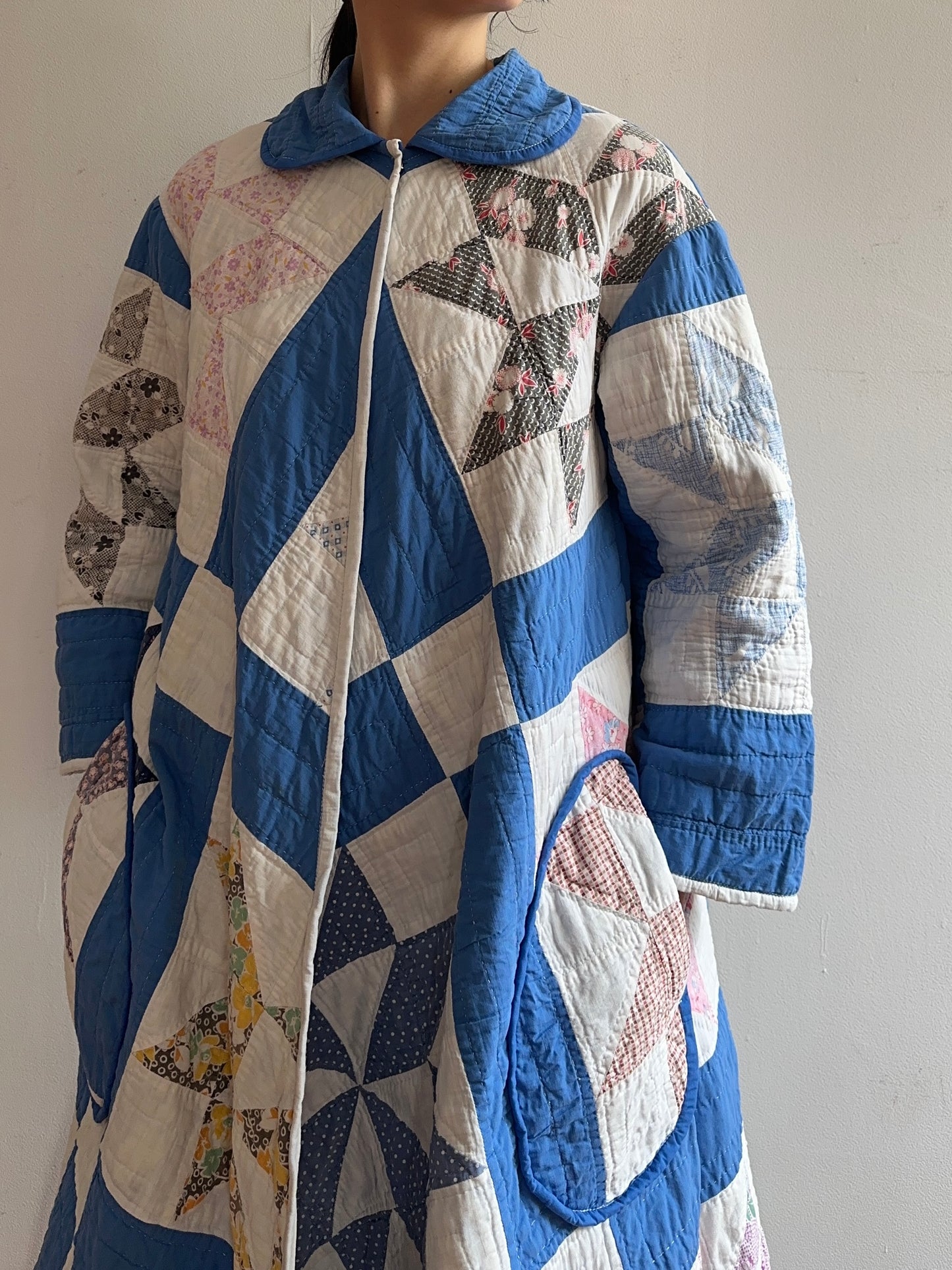 old quilt dress coat