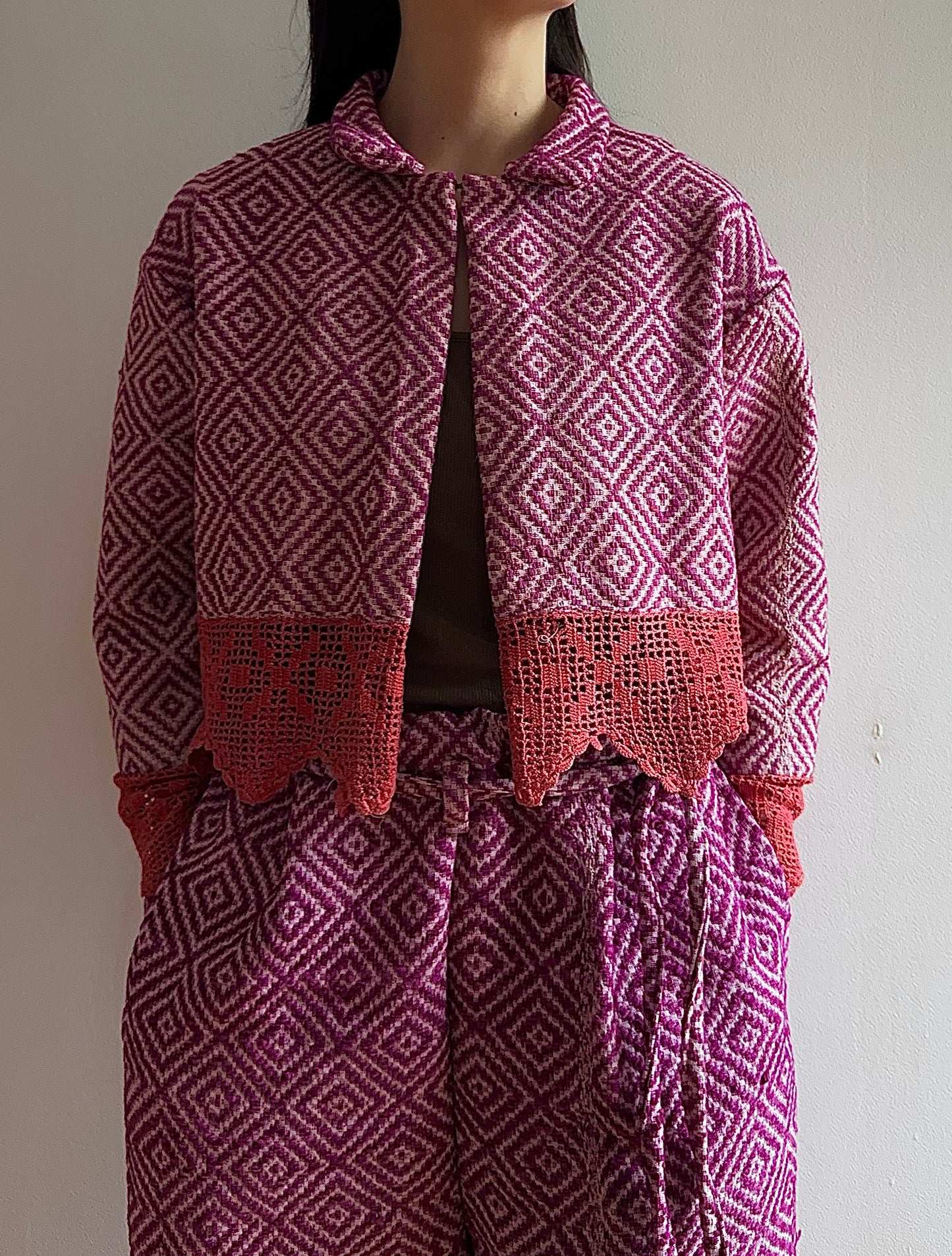 old coverlet short jacket