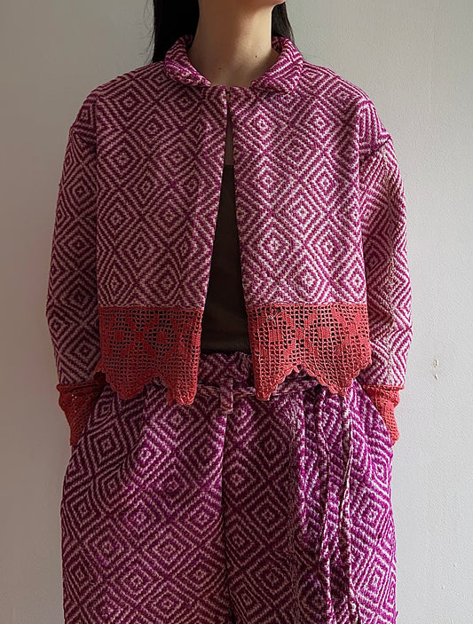 old coverlet short jacket