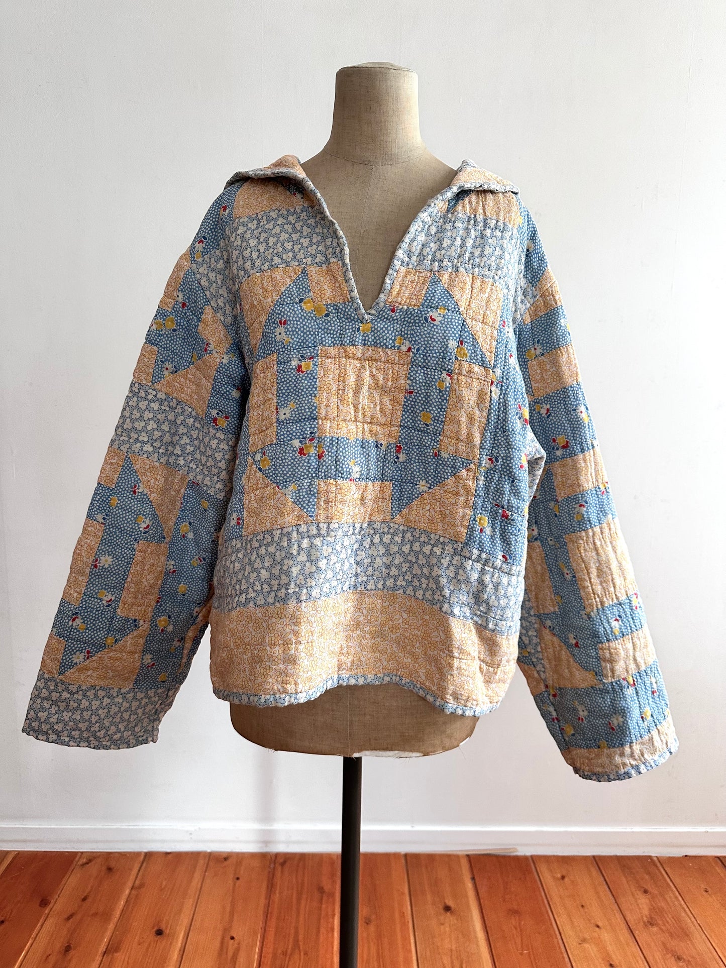 antique quilt sailor shirt
