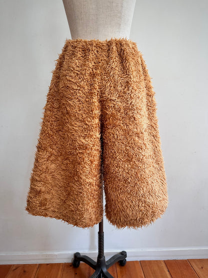 old fur half pants / apricot