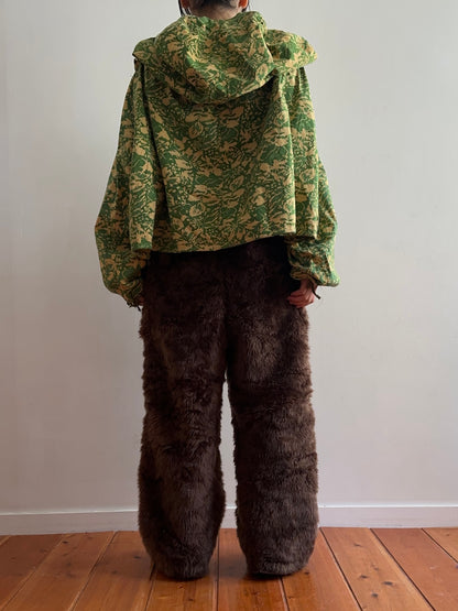 old fur pants / dark brown