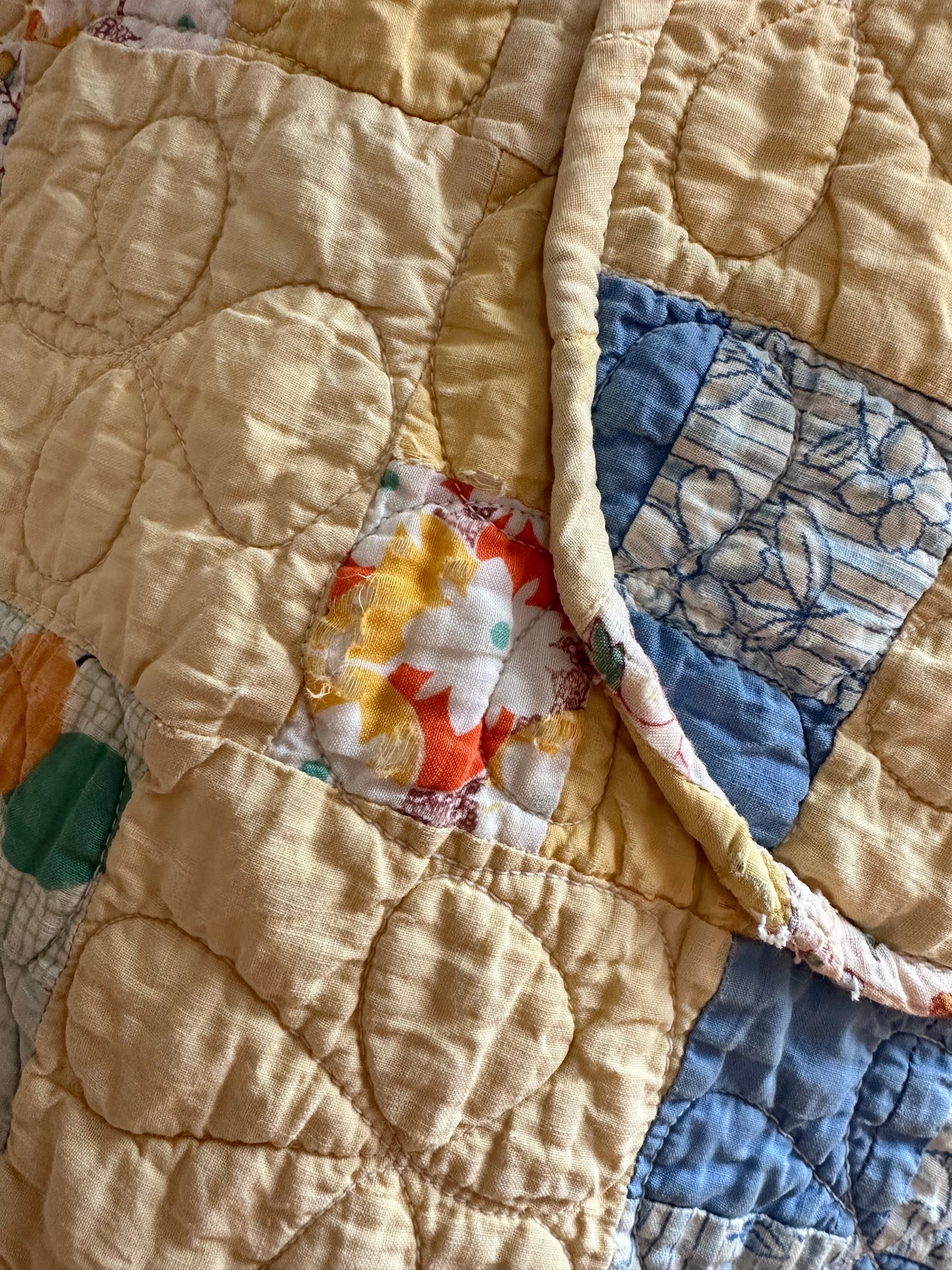 old quilt dress coat