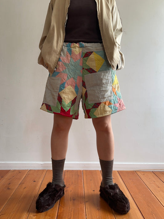 old quilt short pants