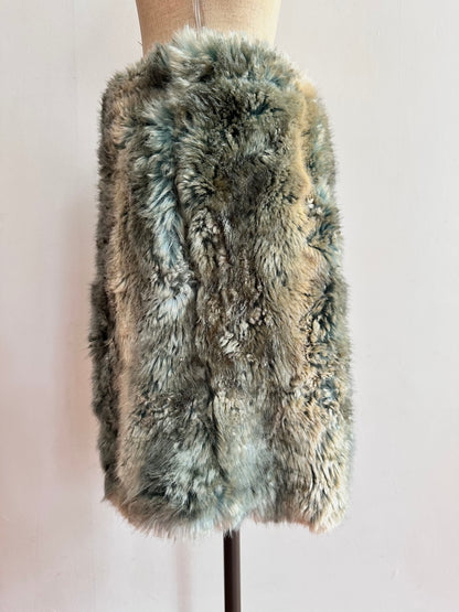 old fur short pants / fog blue