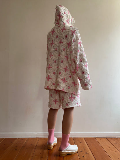 old crochet lace parka