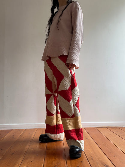 antique quilt pants