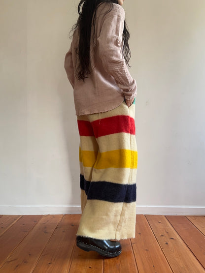 old blanket wide pants