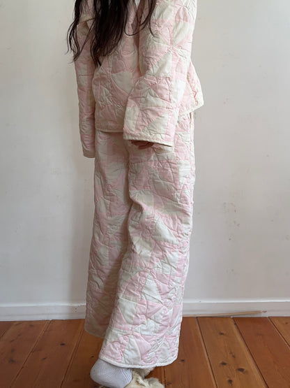 old quilt wide pants