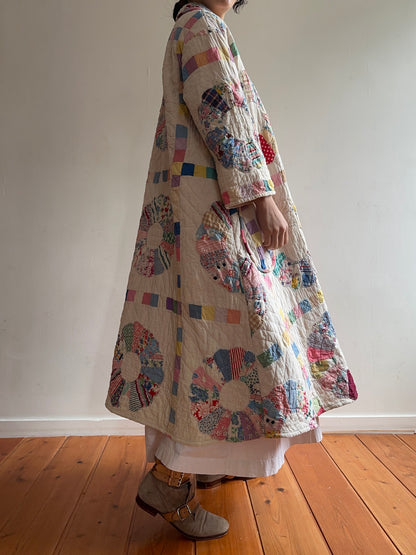 old quilt dress coat