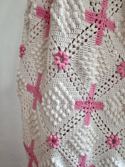 old crochet lace many tuck pants