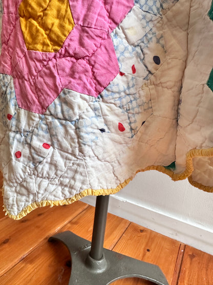 old quilt dress coat