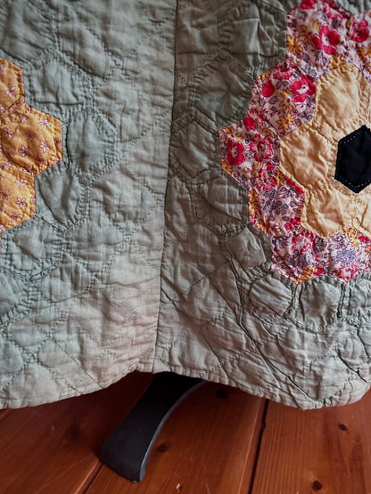 old quilt gather skirt