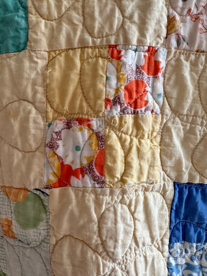 old quilt dress coat