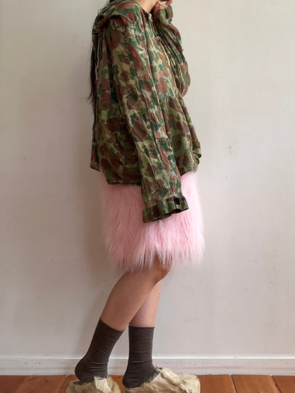 old fur short pants / pink